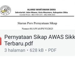 Siaran Pers Pernyataan Sikap Aliansi Wartawan Sikka Terkait Video Viral Adu Mulut dan Larang Meliput Oleh Bupati Sikka