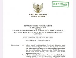 KPU RI: Pemilihan Kepala Daerah Serentak Digelar 27 November 2024