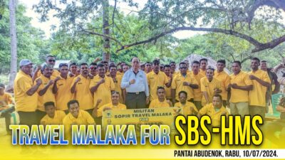 Komunitas Travel Malaka Deklarasi Menangkan SBS-HMS di Pantai Abudenok