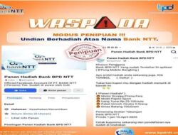 Bank NTT Imbau Nasabah Waspada Penipuan Berkedok Hadiah Ratusan Juta