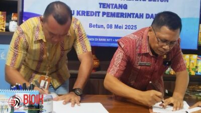 Pemda Malaka dan Bank NTT Cabang Betun Teken Perjanjian Kerja Sama Penggunaan Kartu Kredit Daerah