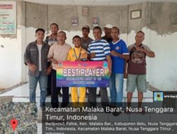 Dukung Program SBS-HMS, Pemdes Fafoe Beri Bingkisan untuk Pemain PS Malaka U 13 Berprestasi