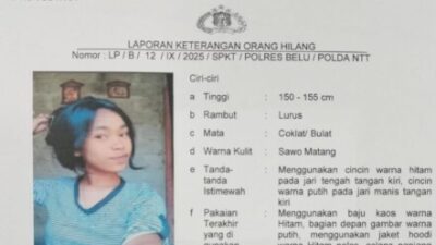 Remaja 14 Tahun di Belu Dilaporkan Hilang, Polisi Terbitkan Laporan Resmi