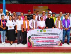 Peringati Hari Anti Kekerasan, Pemkab Malaka Ajak Warga Jalan Sehat dan Tebe Meriah