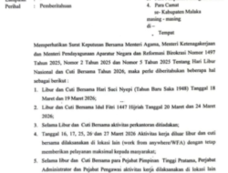 Pemkab Malaka Tetapkan Libur Nyepi dan Idul Fitri 2026, ASN Terapkan WFA, Berikut Jadwalnya