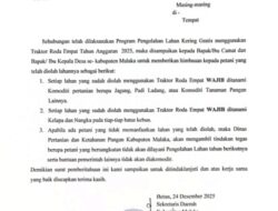 Data Petani Lahan Gratis Harus Tegas, Camat dan Kades yang Abaikan Kewajiban Dikenakan Sanksi